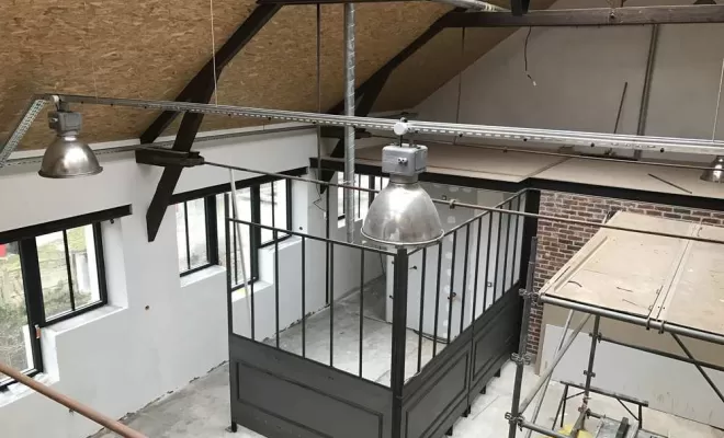 Pose de cloison amovible, Domérat, Central Color